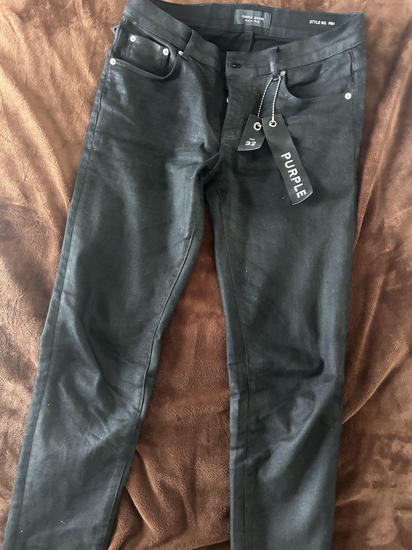 PURPLE ブラックデニム スリムフィット 新品タグ付き34