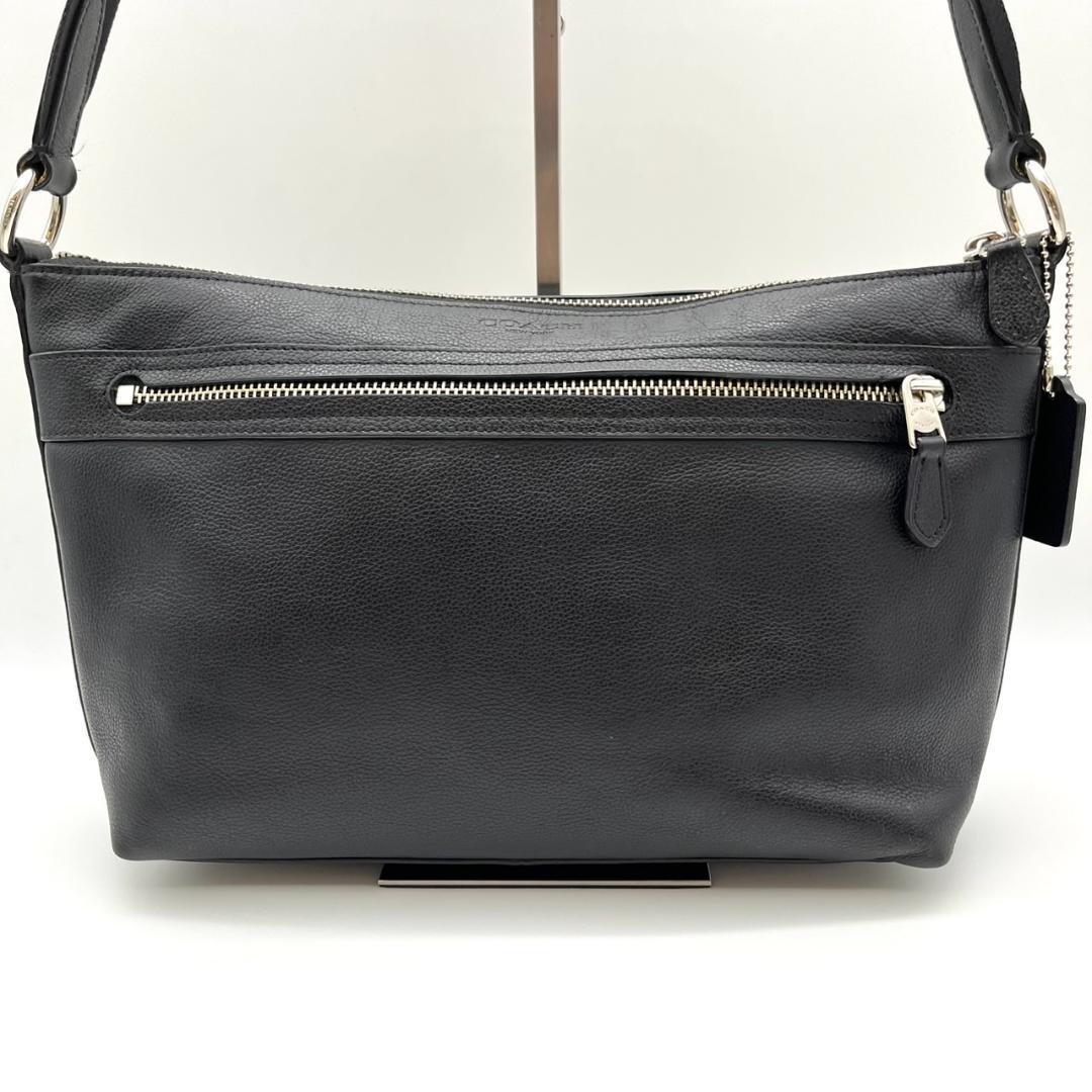 COACH コーチ ショルダーバッグ オールレザー ブラック ロゴ型
