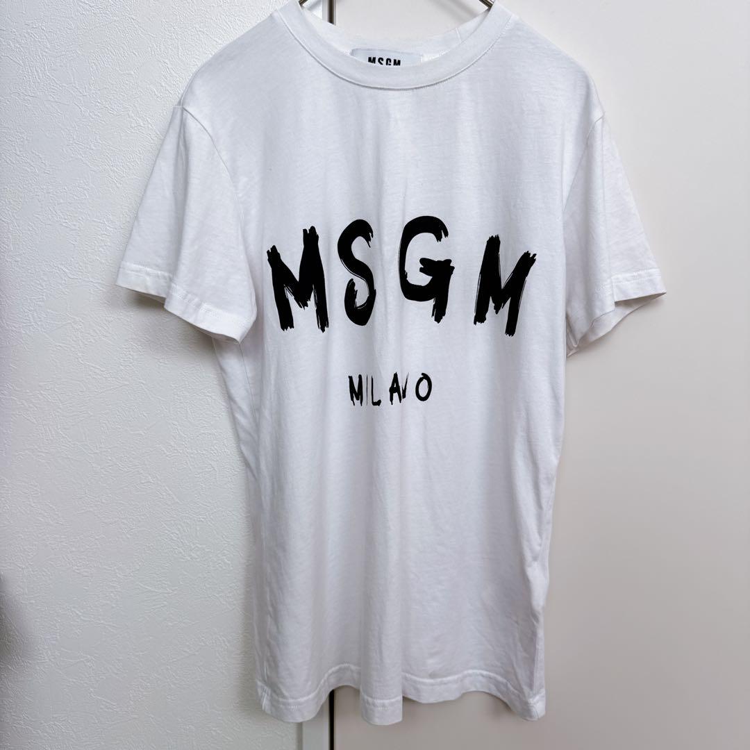 希少サイズ✨️MSGM Tシャツ ロゴ 人気 イタリア製 海外 レディース 白Tトップス
