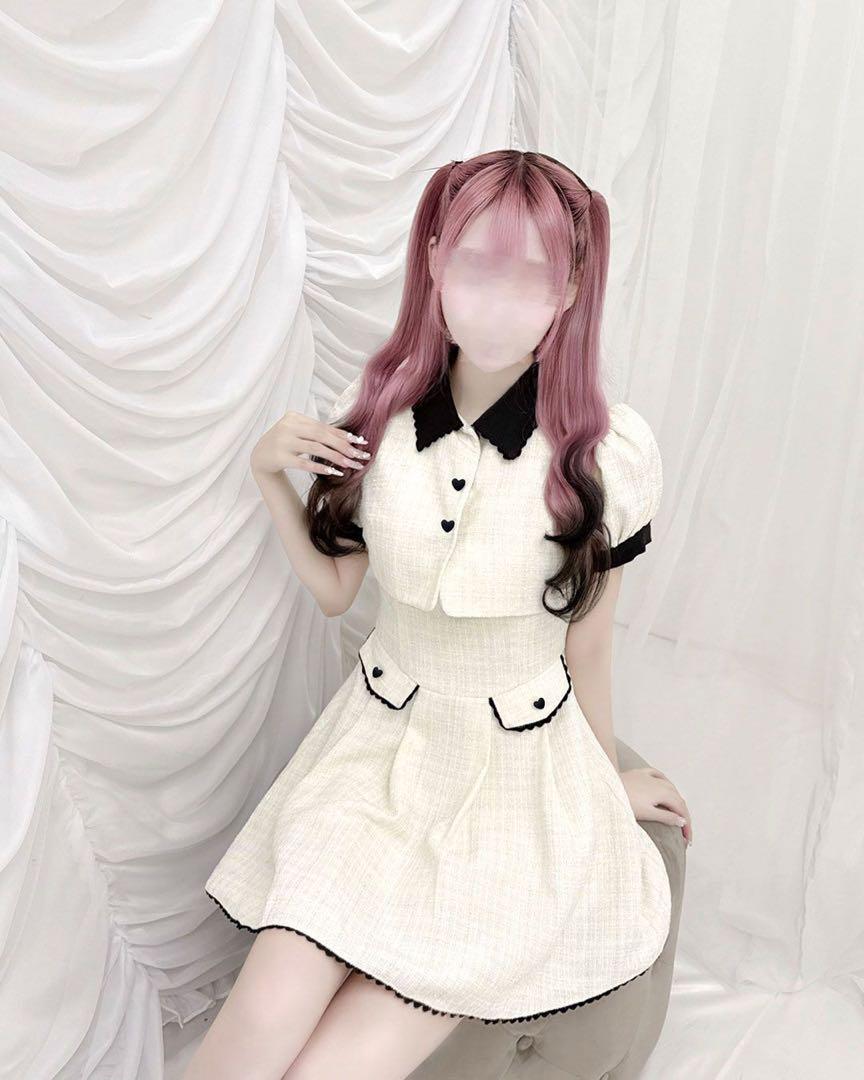 バックリボンツイードワンピ HONEY MEW HONEY MEW ハニーミュウ バックリボンツイードワンピ - メルカリ