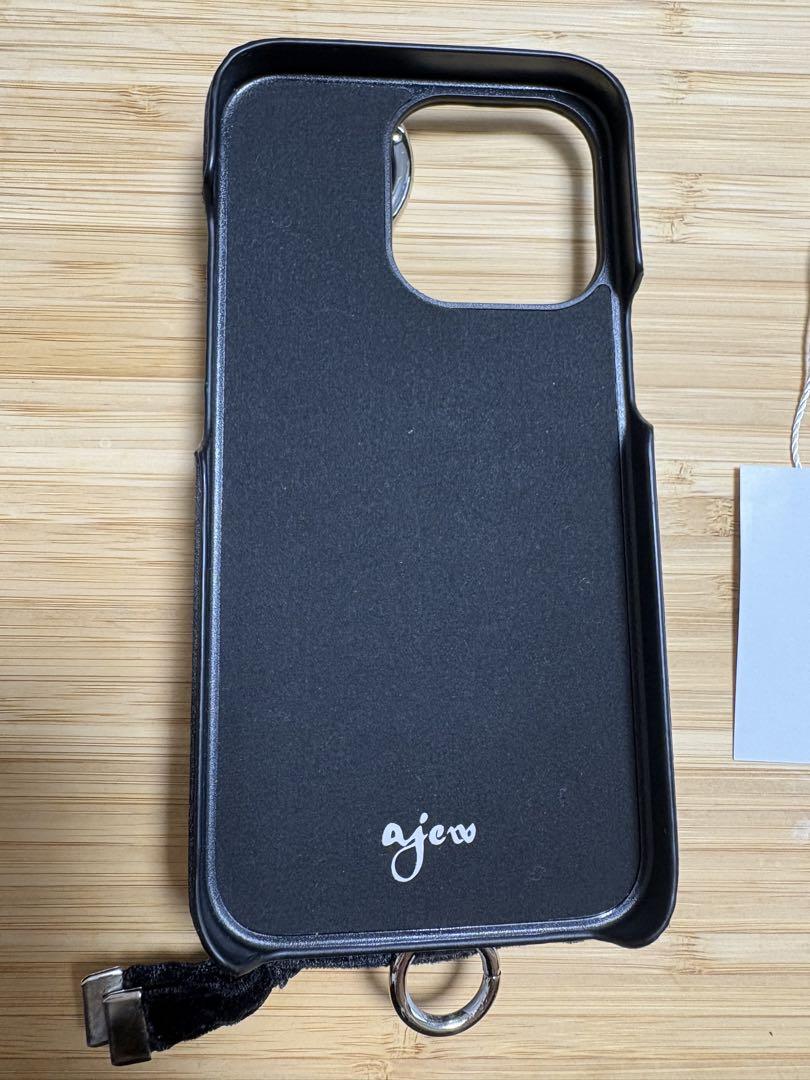 ajew iPhone 13 Pro ケース 黒 ベルベット