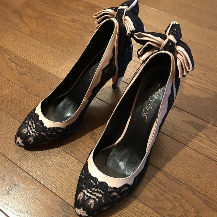 全国無料限定SALE JollyBoutique ジョリーデイズ リボン MQdFC-m43101569836 レースパンプス 竹下玲奈 定番人気SALE