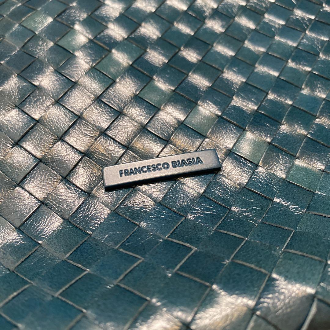 FRANCESCO BIASIA イントレチャート ハンドバッグ　グリーン