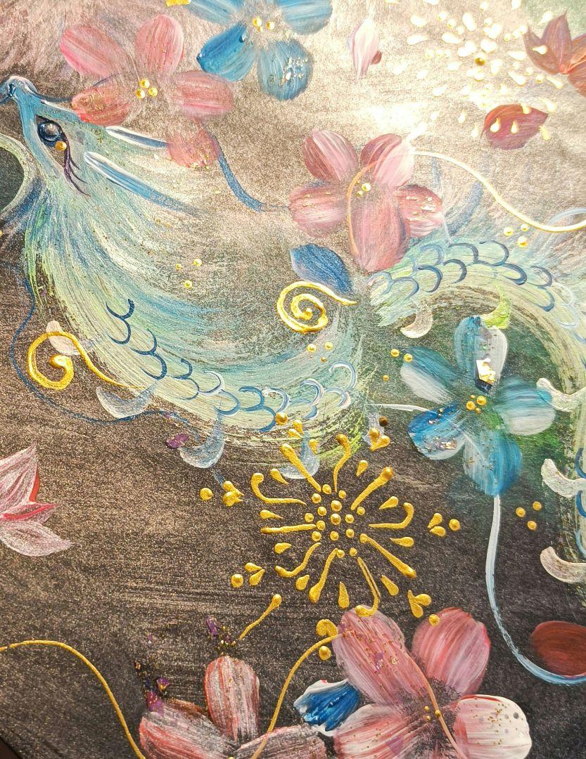 かわいい新作 開運絵画 ❀愛の繋ぎ❀円満共に♡至福 歪む - 絵画