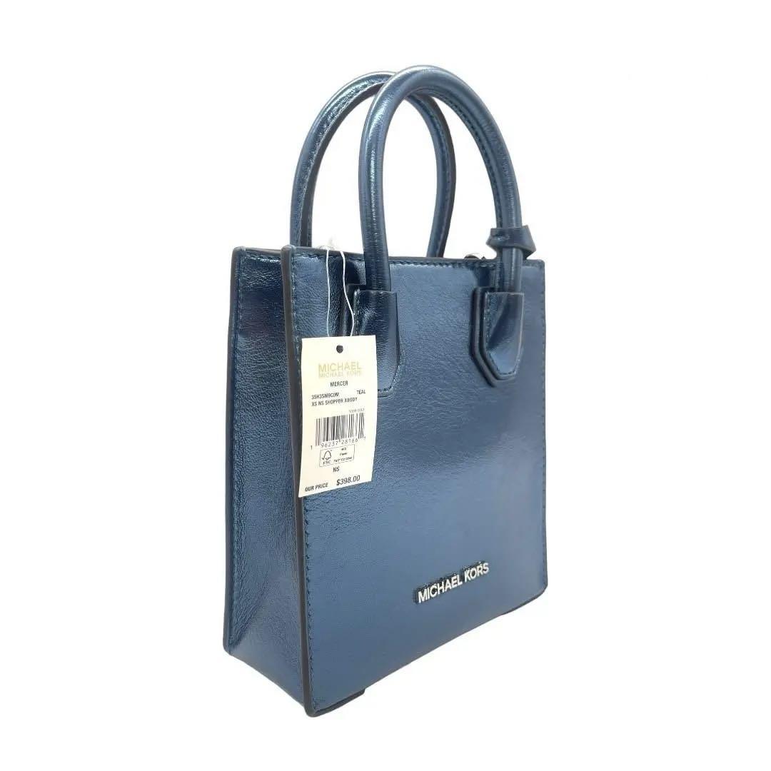 MICHAEL KORS 2WAY ハンドバッグ メタリック MERCER 画像8