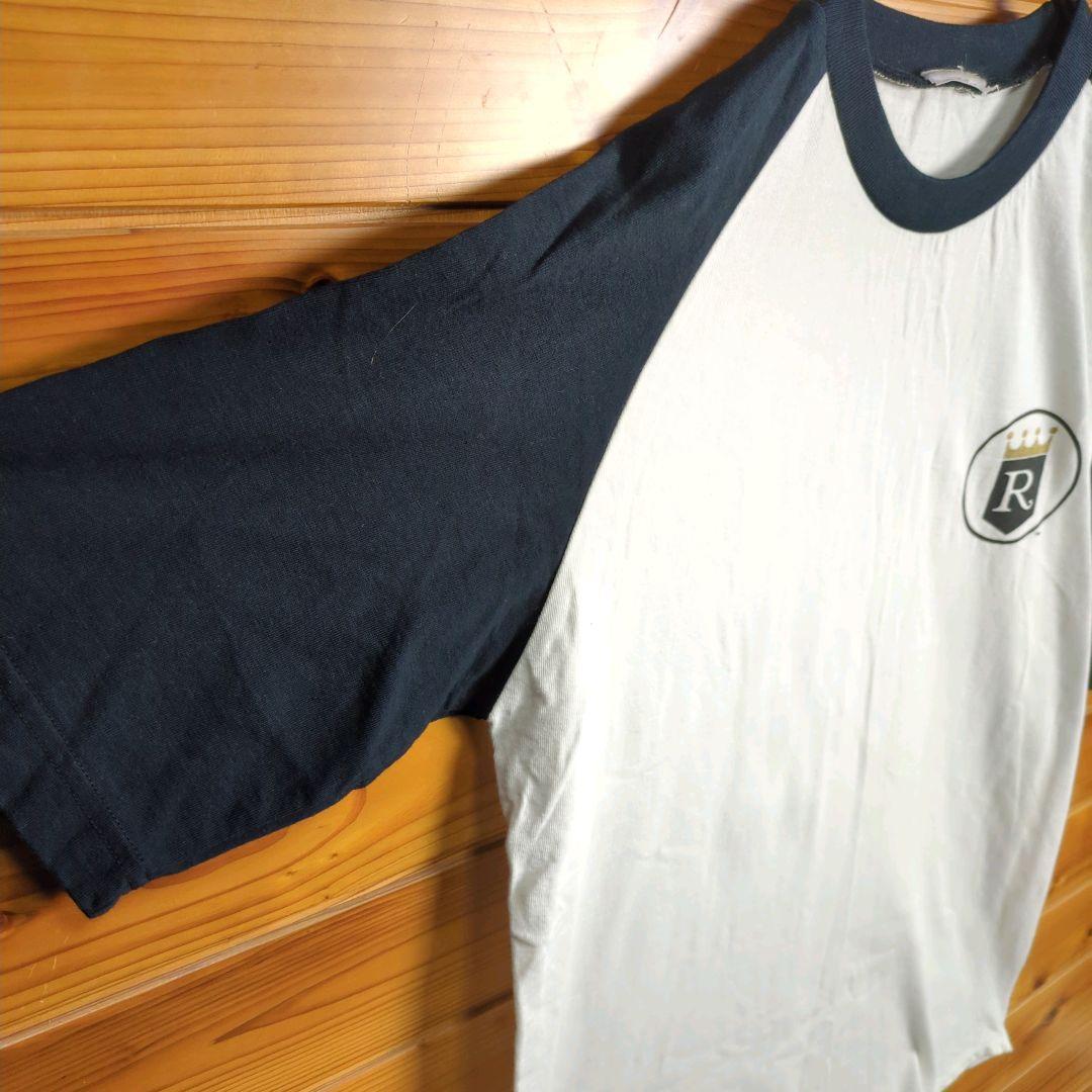 ラグランTシャツ ラグラン袖 半袖シャツ バイカラー 白 黒 Ⅿ