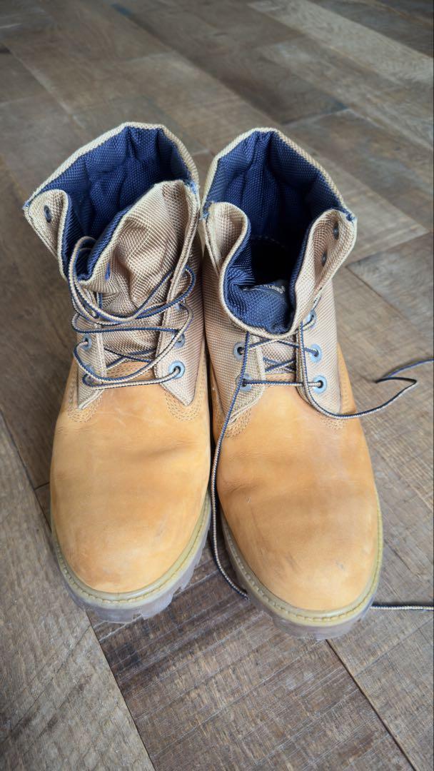 Timberland 防水ハイカットワークブーツ ベージュ