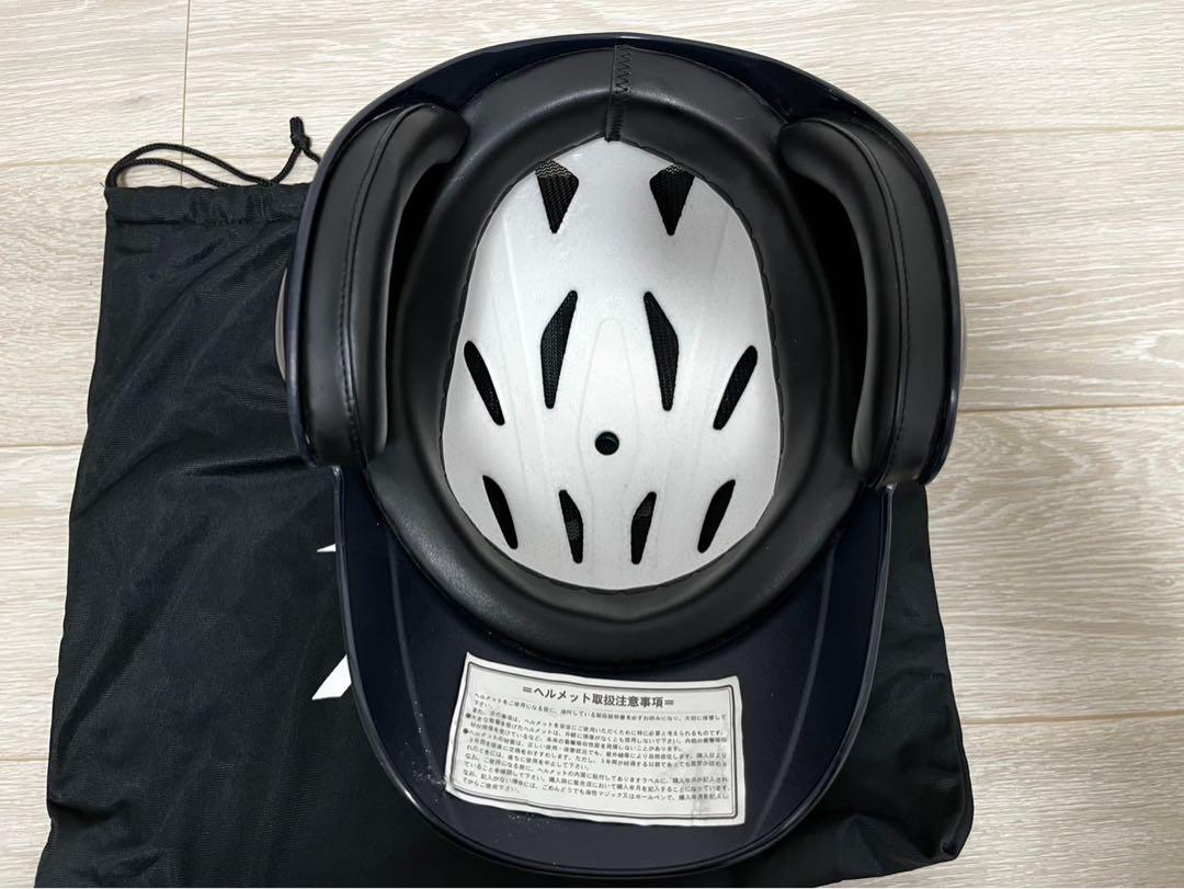 Mizuno 軟式用ヘルメット両耳ネイビー 大人M.Lセット売り