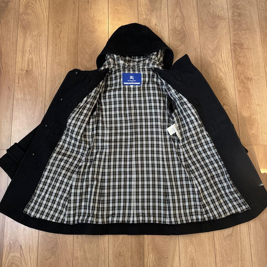 バーバリーブルーレーベル ダッフルコート黒 38
