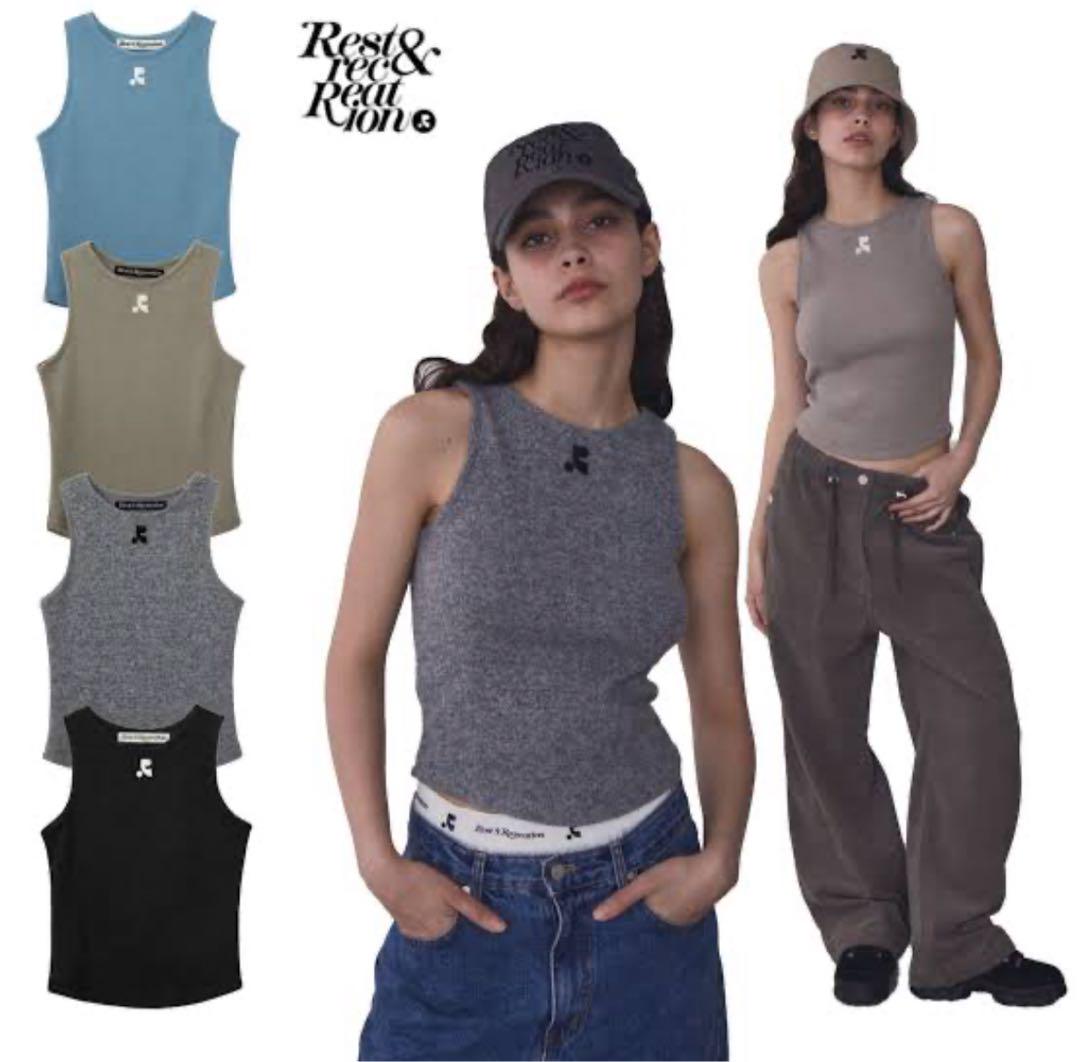 Rest & Recreation HAIRY KNIT TANK ブラック