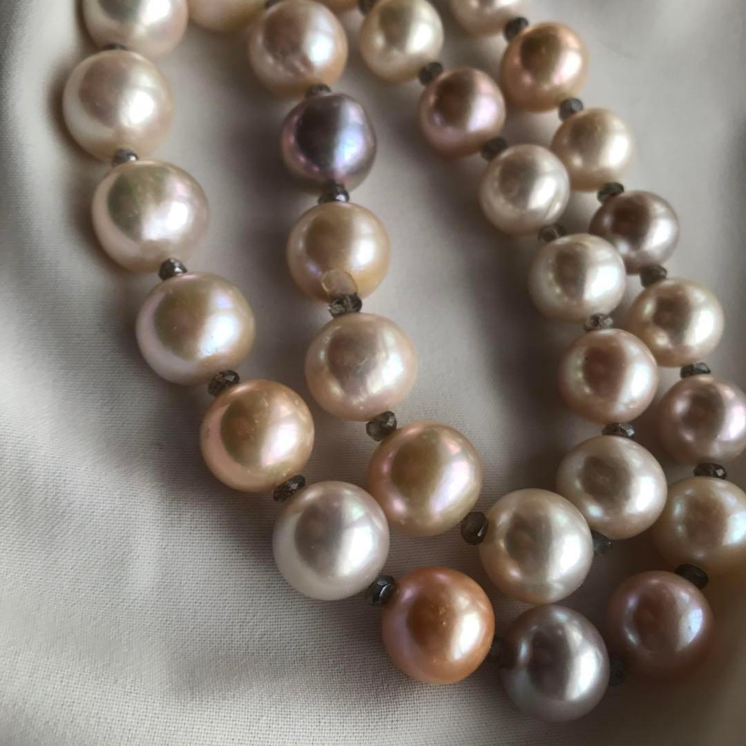 大玉パールネックレス 最大約14ミリ