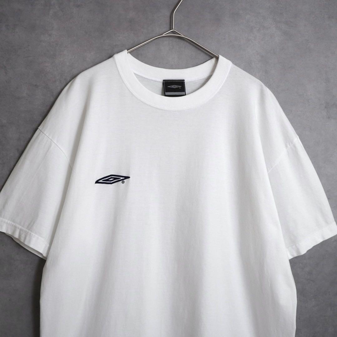 00s UMBRO 刺繍ロゴ ワンポイント Tシャツ ホワイト