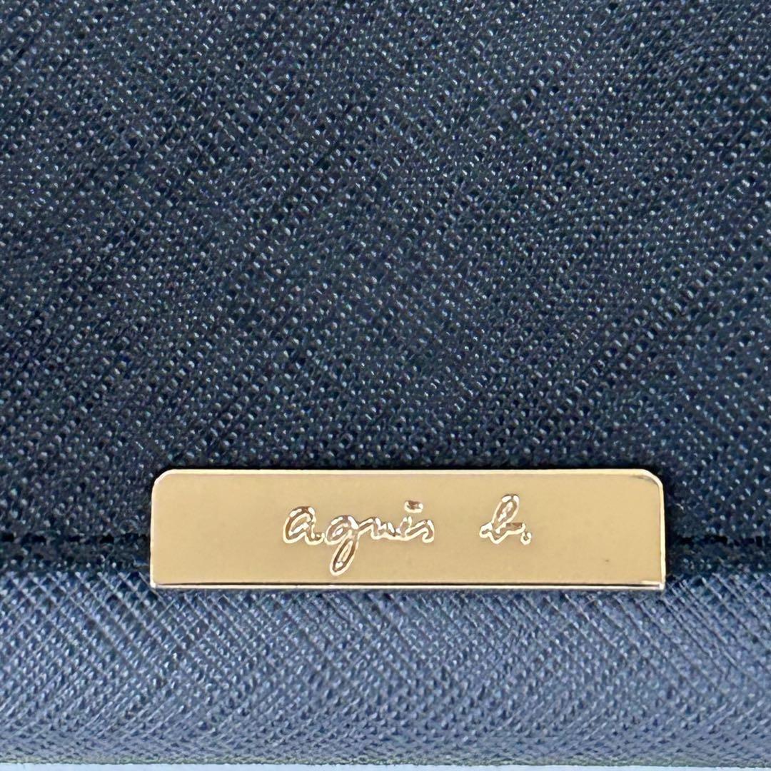 セール商品が満載 agnès b. アニエスベー 折財布 二つ折り財布 ブラック/グレー 小物