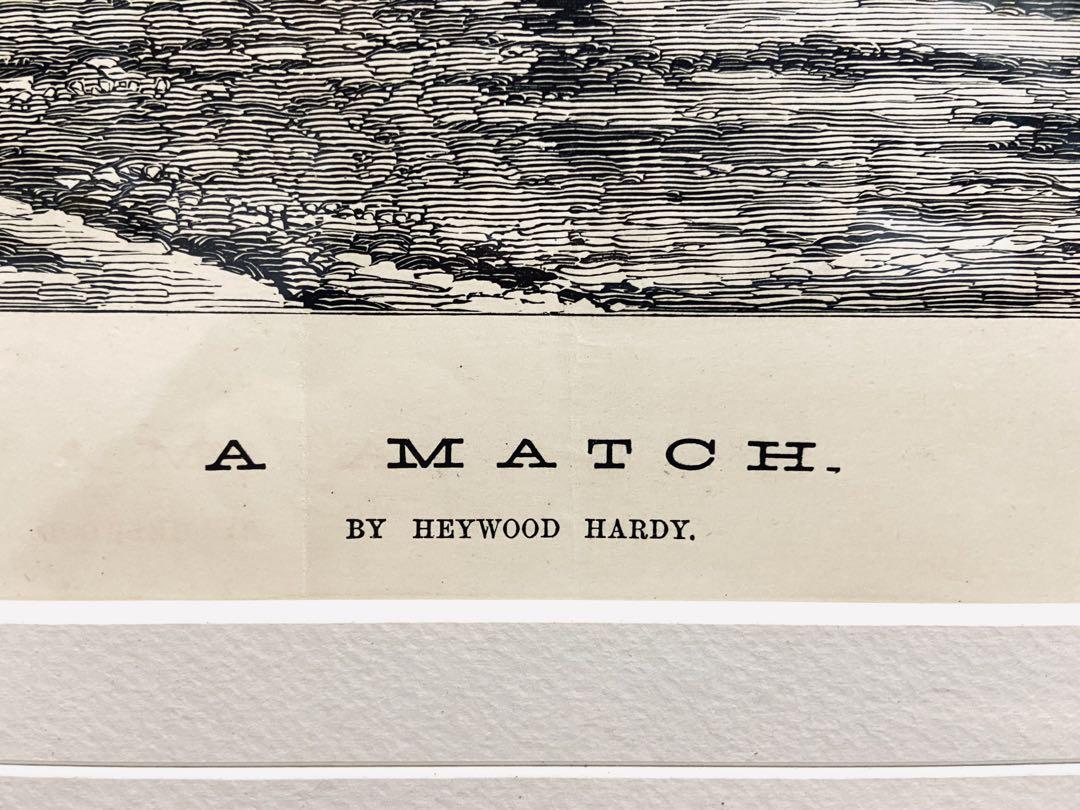 A MATCH／BY HEYWOOD HARDY. 額装76cm57cm 版画