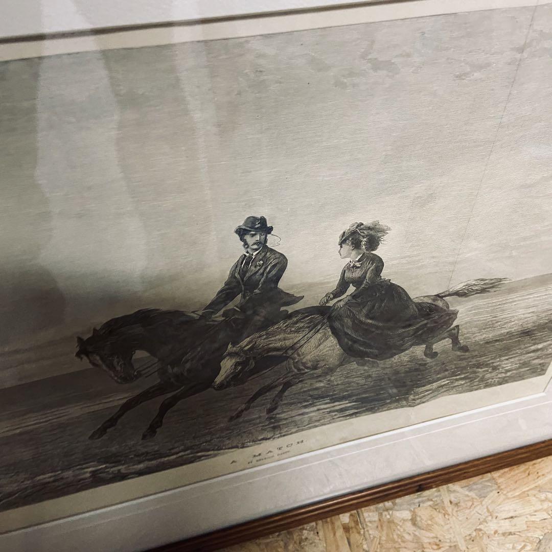A MATCH／BY HEYWOOD HARDY. 額装76cm57cm 版画