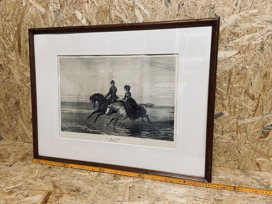 A MATCH／BY HEYWOOD HARDY. 額装76cm57cm 版画