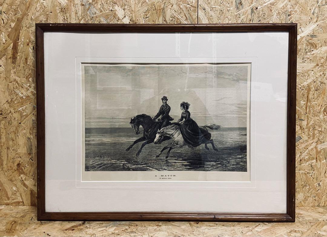 A MATCH／BY HEYWOOD HARDY. 額装76cm57cm 版画