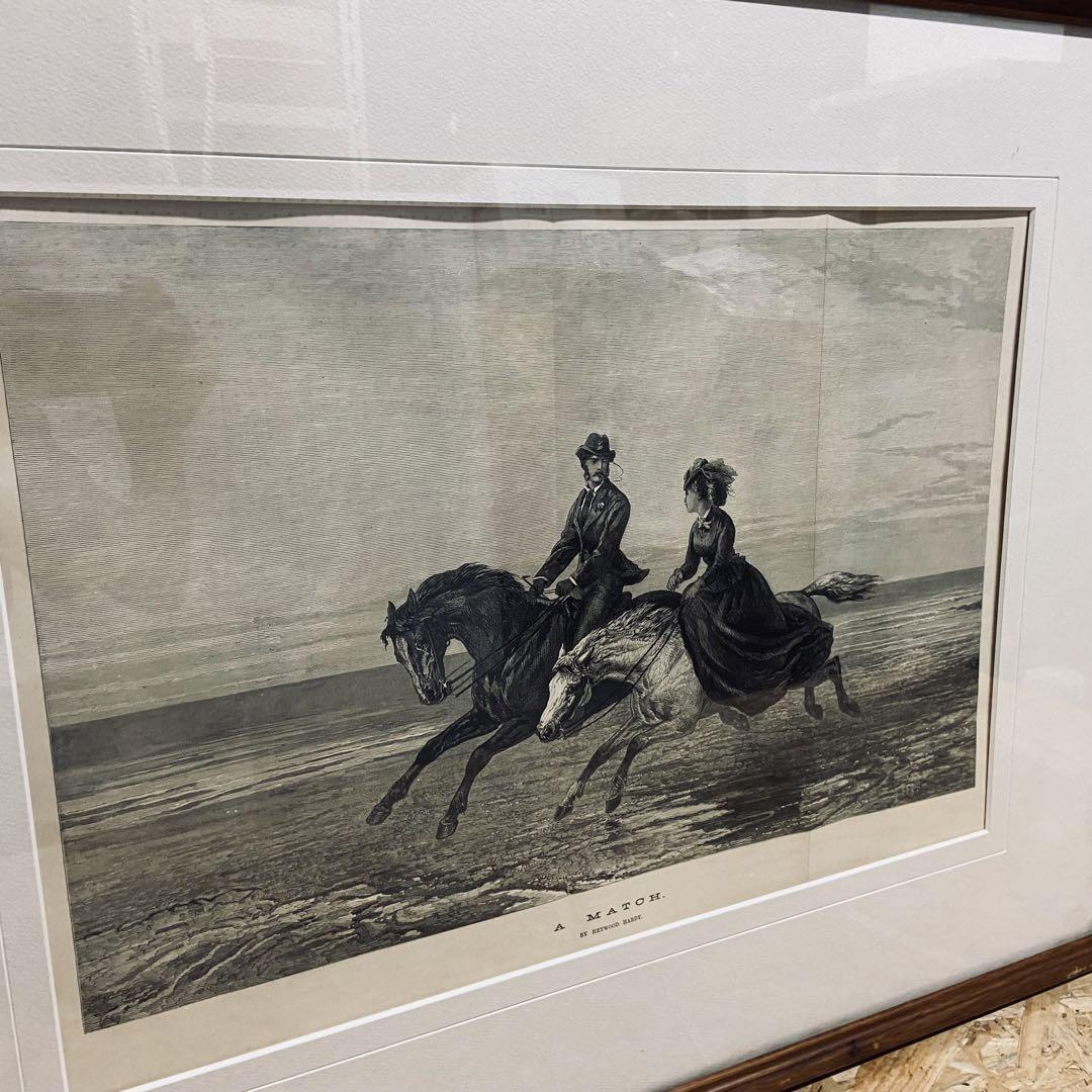 A MATCH／BY HEYWOOD HARDY. 額装76cm57cm 版画