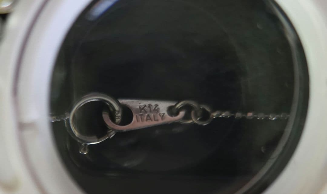 ❤K14WG,ダイヤモンド,0.2 ネックレス、チェーン40cm.K14