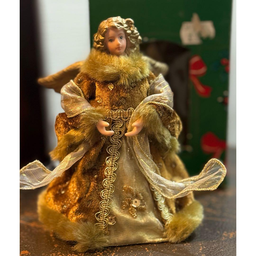 アンティーク ドール クリスマス天使のオーナメント＊ヨーロッパ製やや傷や汚れあり