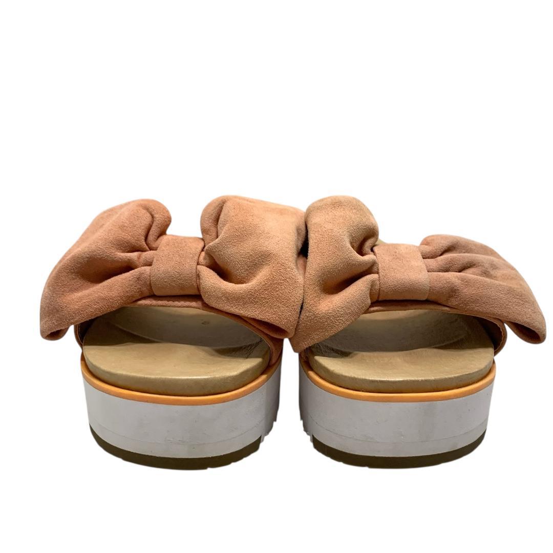 ランキング2025 サンダル (22.5) アグ 美品】UGG リボン 厚底 本革 ジョアン 靴