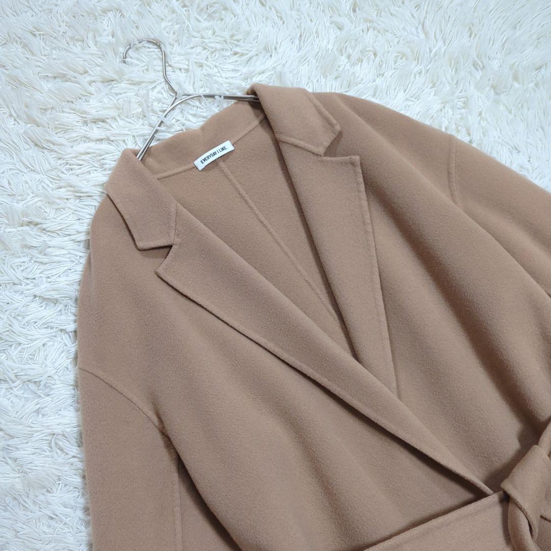 極美品 エブリデイアイライク Oversized ガウンコート カシミヤ混