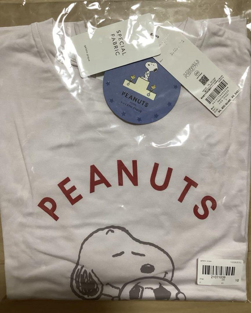 新品 ジェラートピケ PEANUTS ワンポイントTシャツ スヌーピー