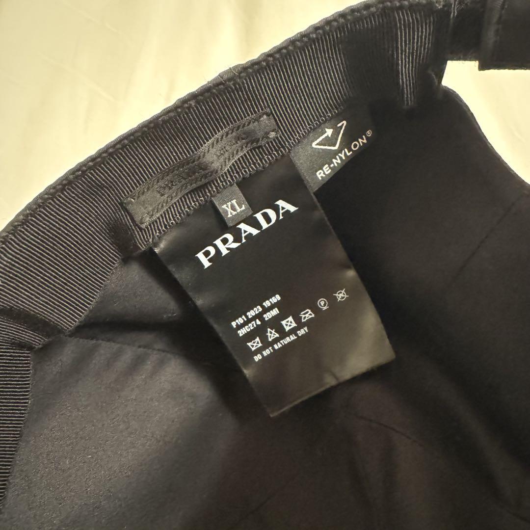 【正規品美品】PRADA Re-Nylon ベースボールキャップ XL ブラック