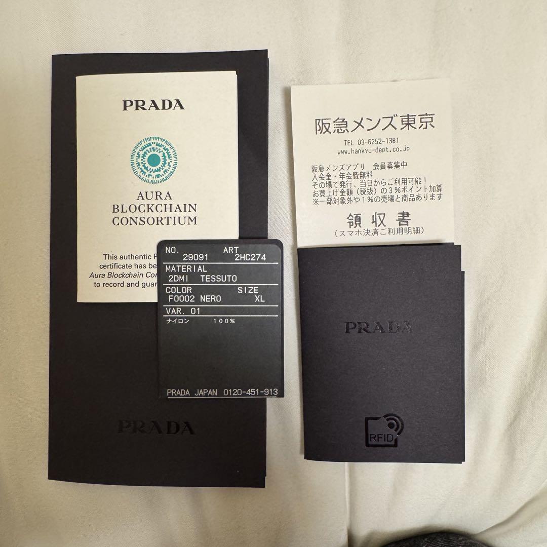 【正規品美品】PRADA Re-Nylon ベースボールキャップ XL ブラック