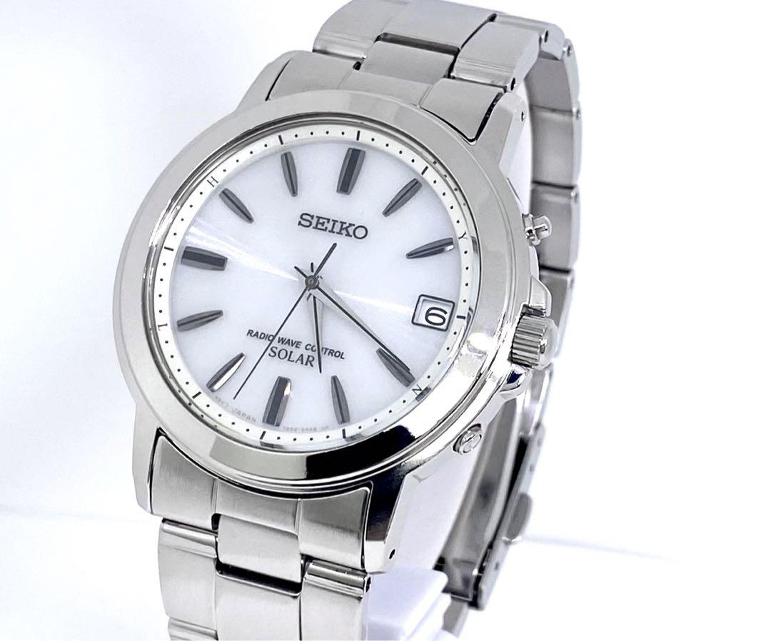 SEIKO☆セイコー☆電波ソーラー☆腕時計☆7B52☆ブラック文字盤×シルバー針 SEIKO セイコー 電波ソーラー ブラック文字盤 シルバー針 未使用