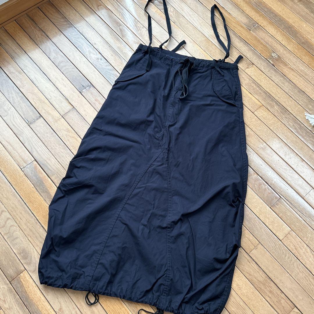 BEAMS BOY アーミー オーバーパンツ アレンジ ワンピース ネイビー