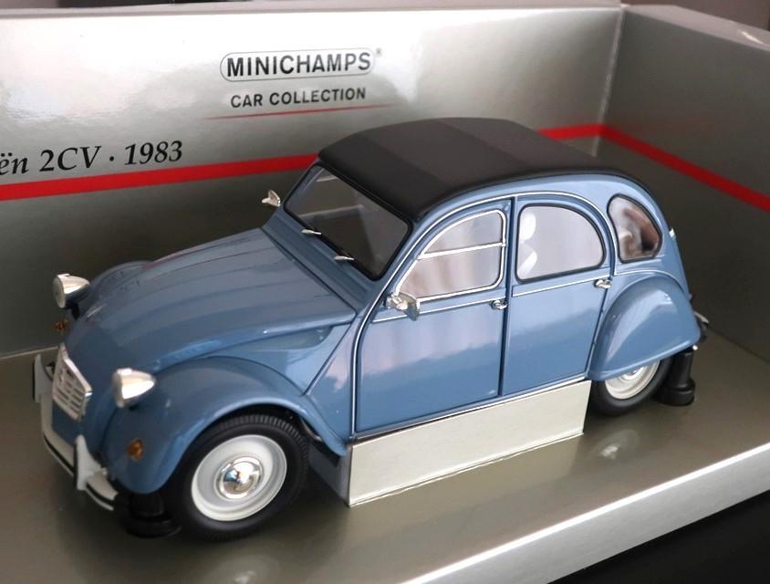 ミニチャンプス シトロエン 2CV ブルー 1983 1|18