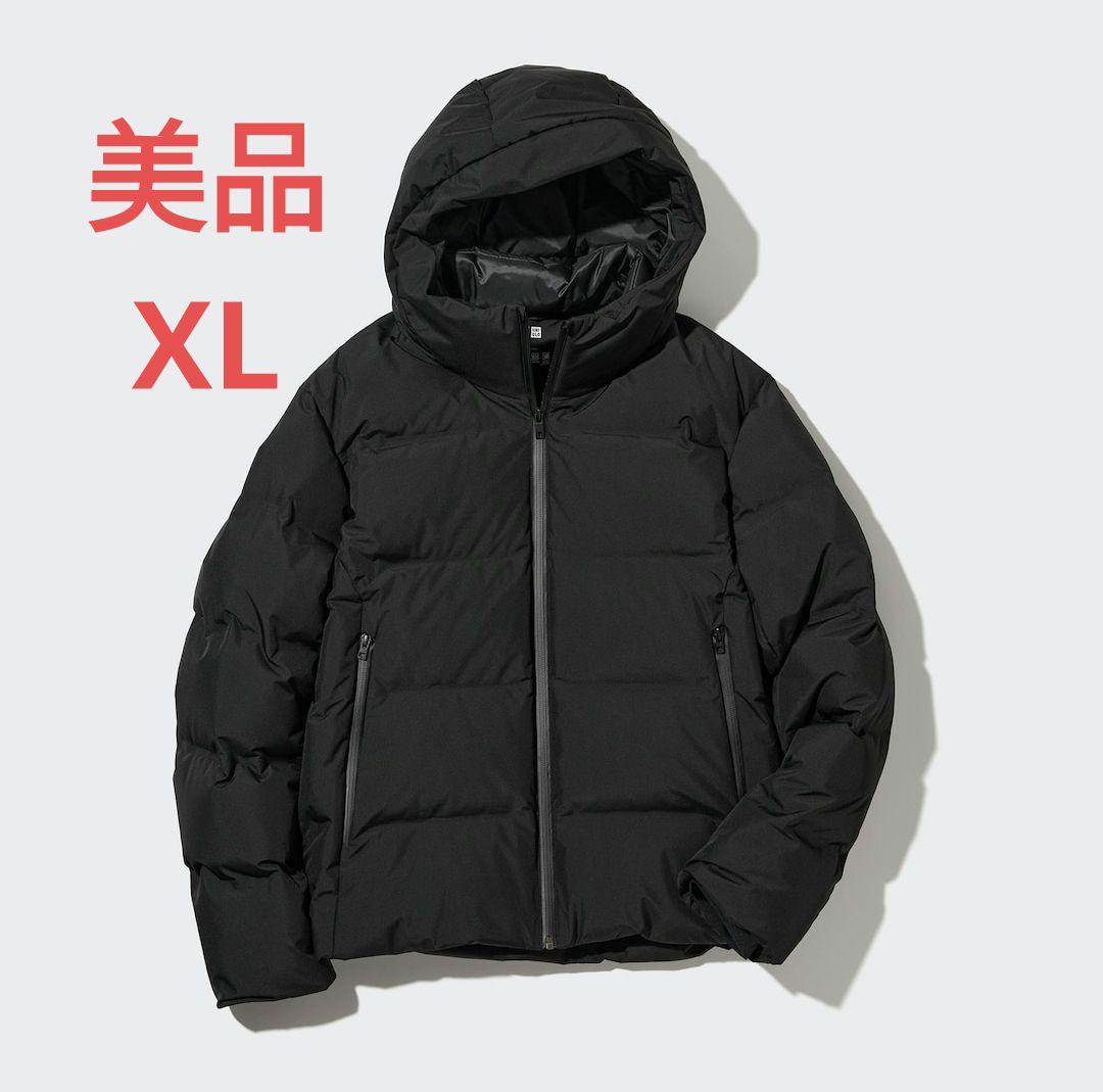 美品ユニクロUNIQLOシームレスダウンパーカーXL　ブラック　黒 ユニクロ シームレスダウンパーカ XL ブラック UNIQLO