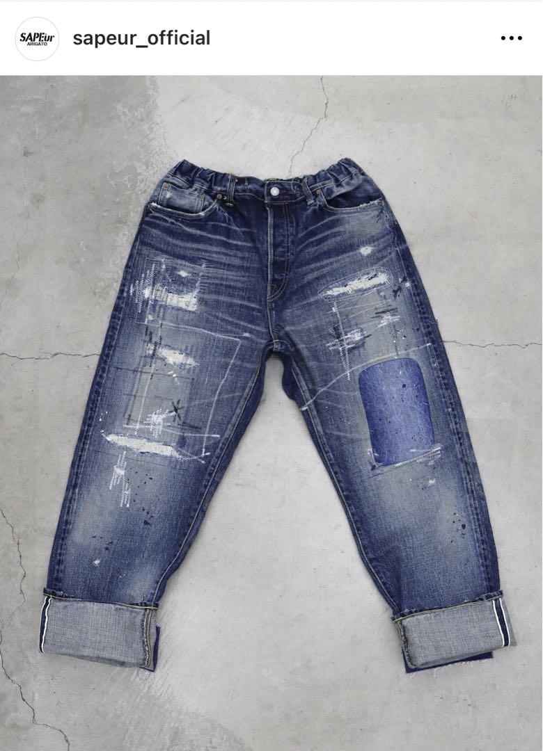 SAPEur】サプール デニムパンツ REBOOT Lサイズ 青森、宮城限定 SAPEur】サプール デニムパンツ REBOOT Lサイズ 青森、宮城限定