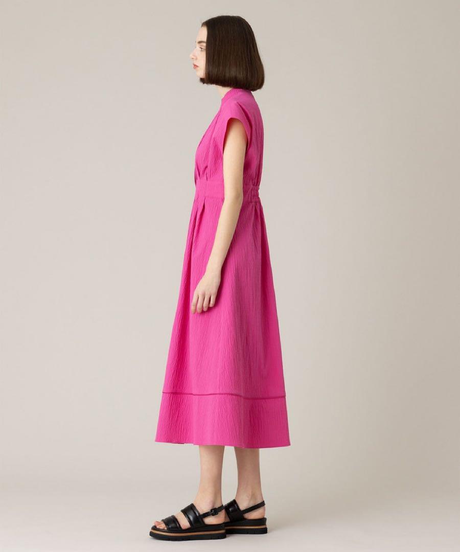 大人気 LOULOU WILLOUGHBY ワッフル シャツワンピ ピンク S