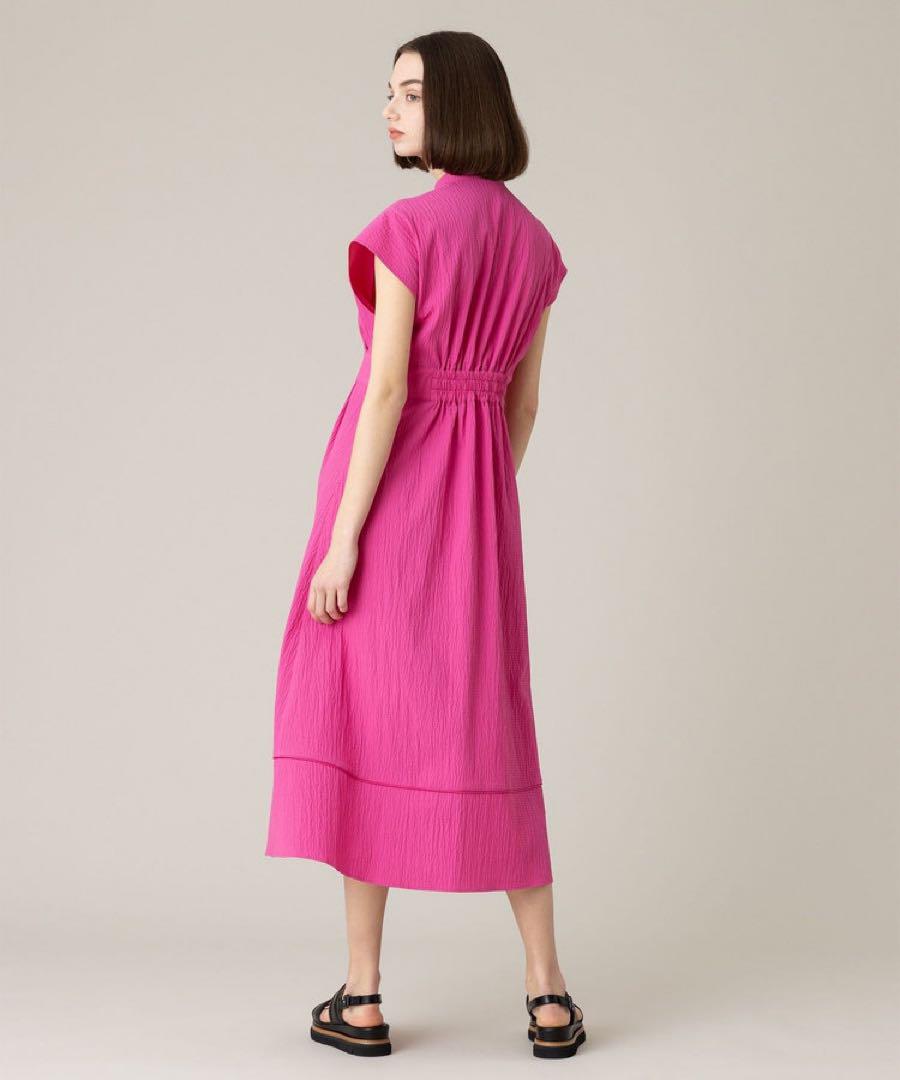 大人気 LOULOU WILLOUGHBY ワッフル シャツワンピ ピンク S