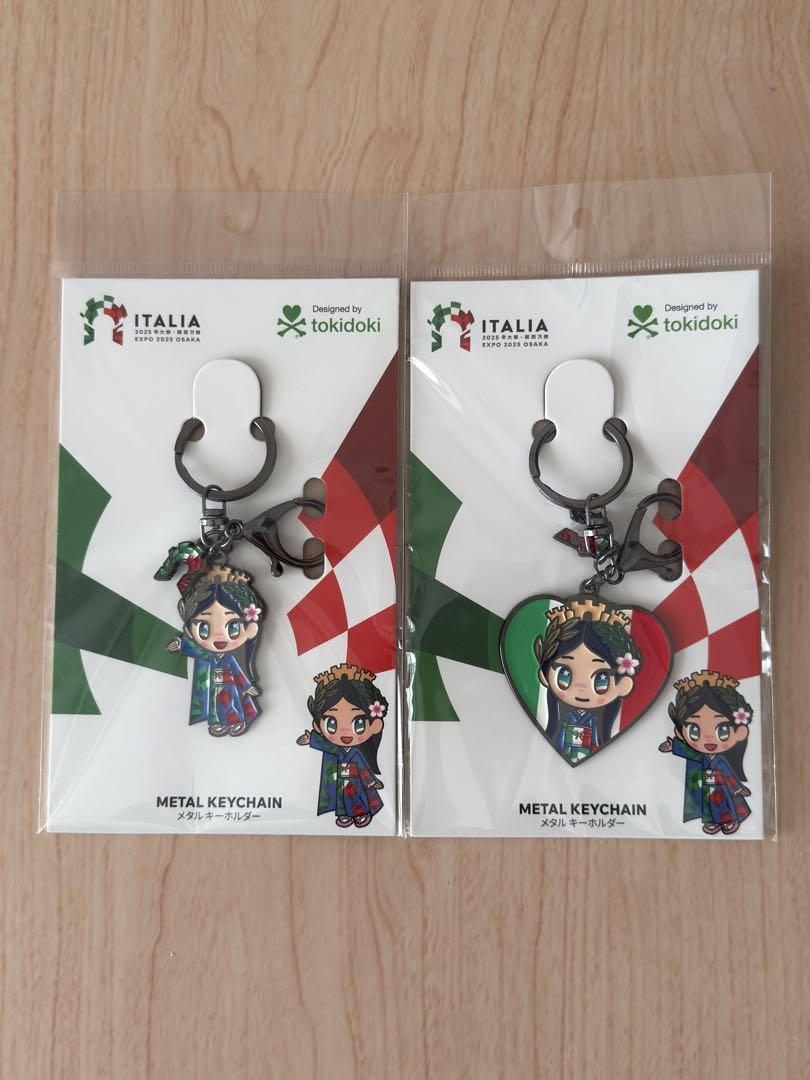 大阪万博 イタリア イタリアちゃん メタルキーホルダー２種