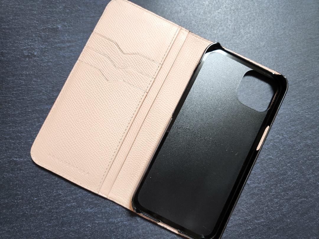 ボナベンチュラ iphone13 フォリオダイアリーケース シュリンクレザー