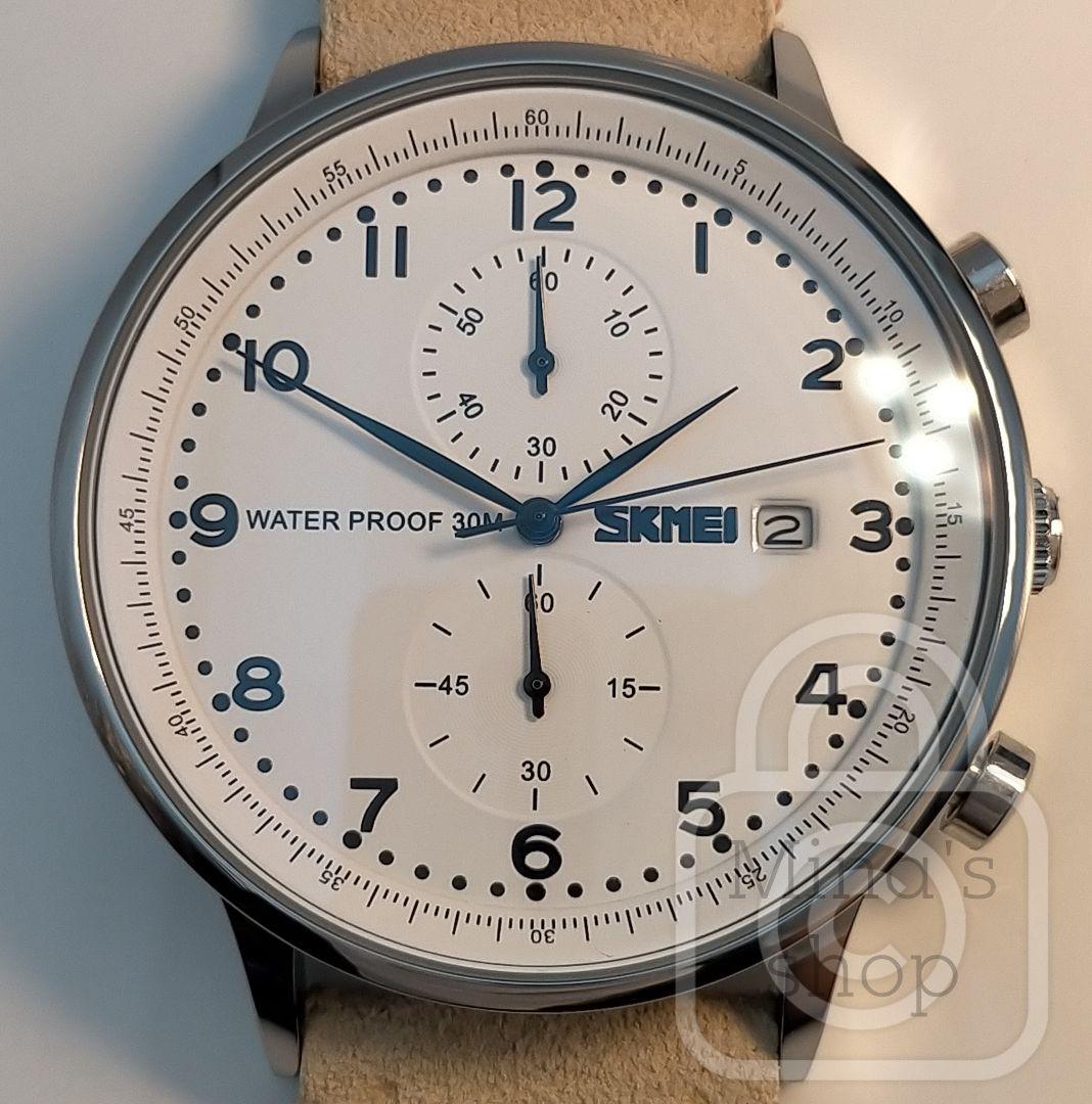 ポルトガルスタイル/縦２つ目【文字盤バランスの完成度高し/新品】クロノグラフ ①