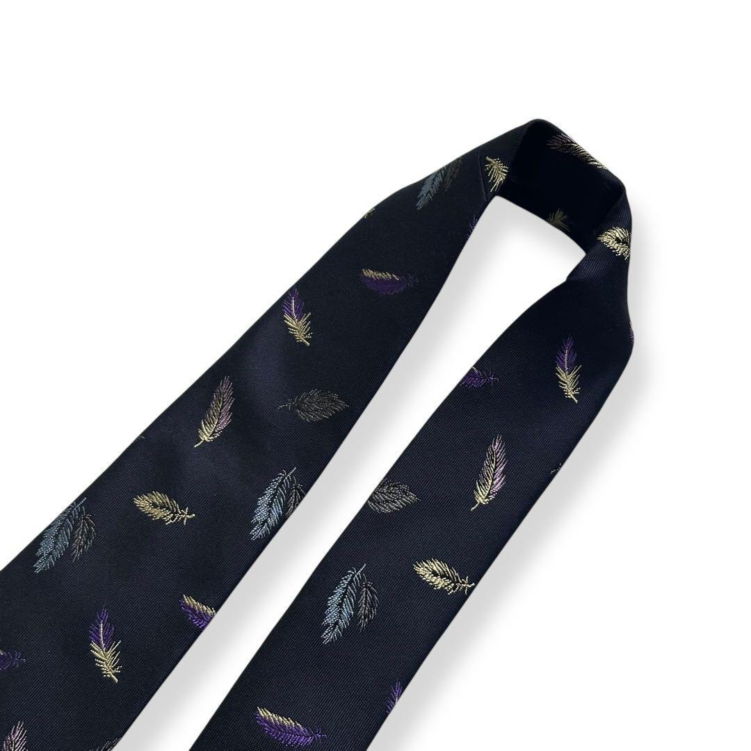 美品✨Paul Smith ネクタイ ポールスミス 羽 フェザー ジャガード
