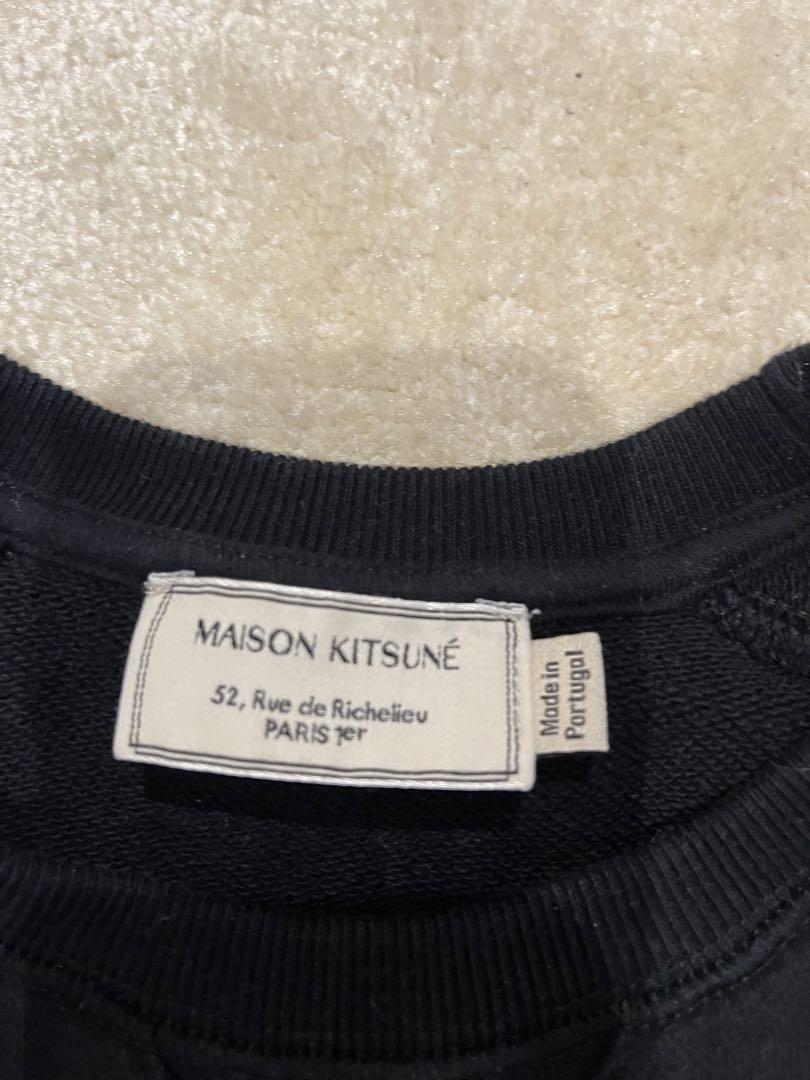 MAISON KITSUNÉ ブラックトレーナー XXS