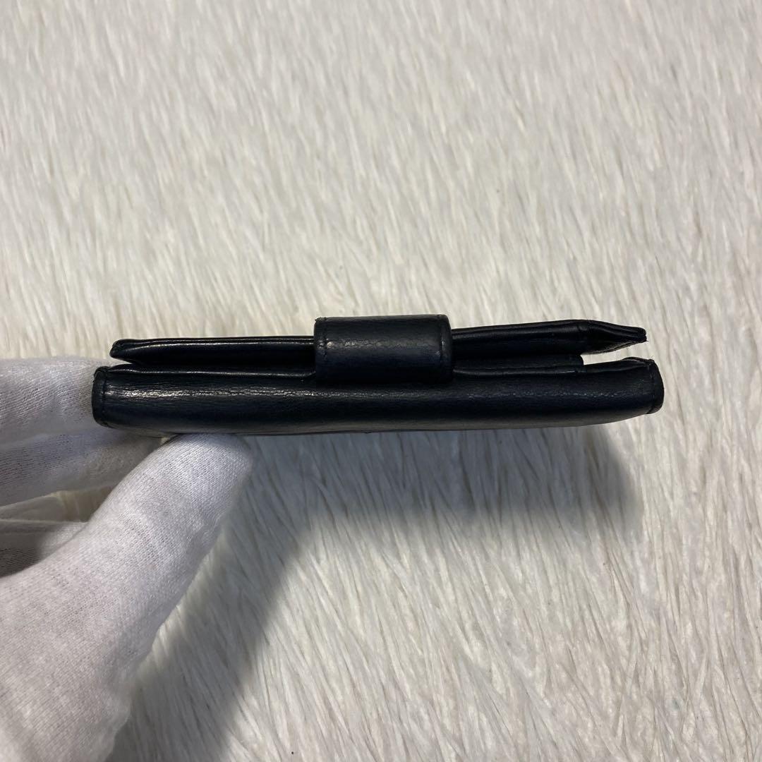 早い者勝ち　美品 CHANEL シャネル　二つ折り　財布　ココマーク　ラム　黒