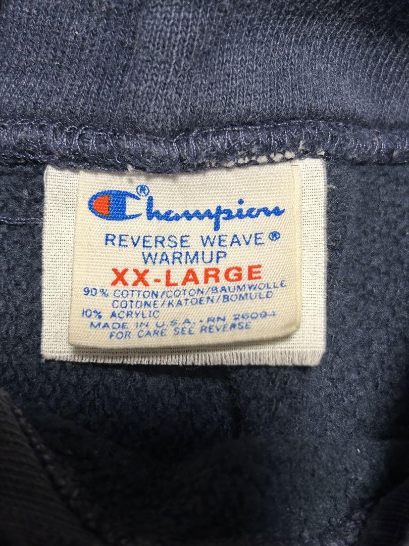 リバースウィーブ フード フーディ 80sチャンピオン ネイビー XXL