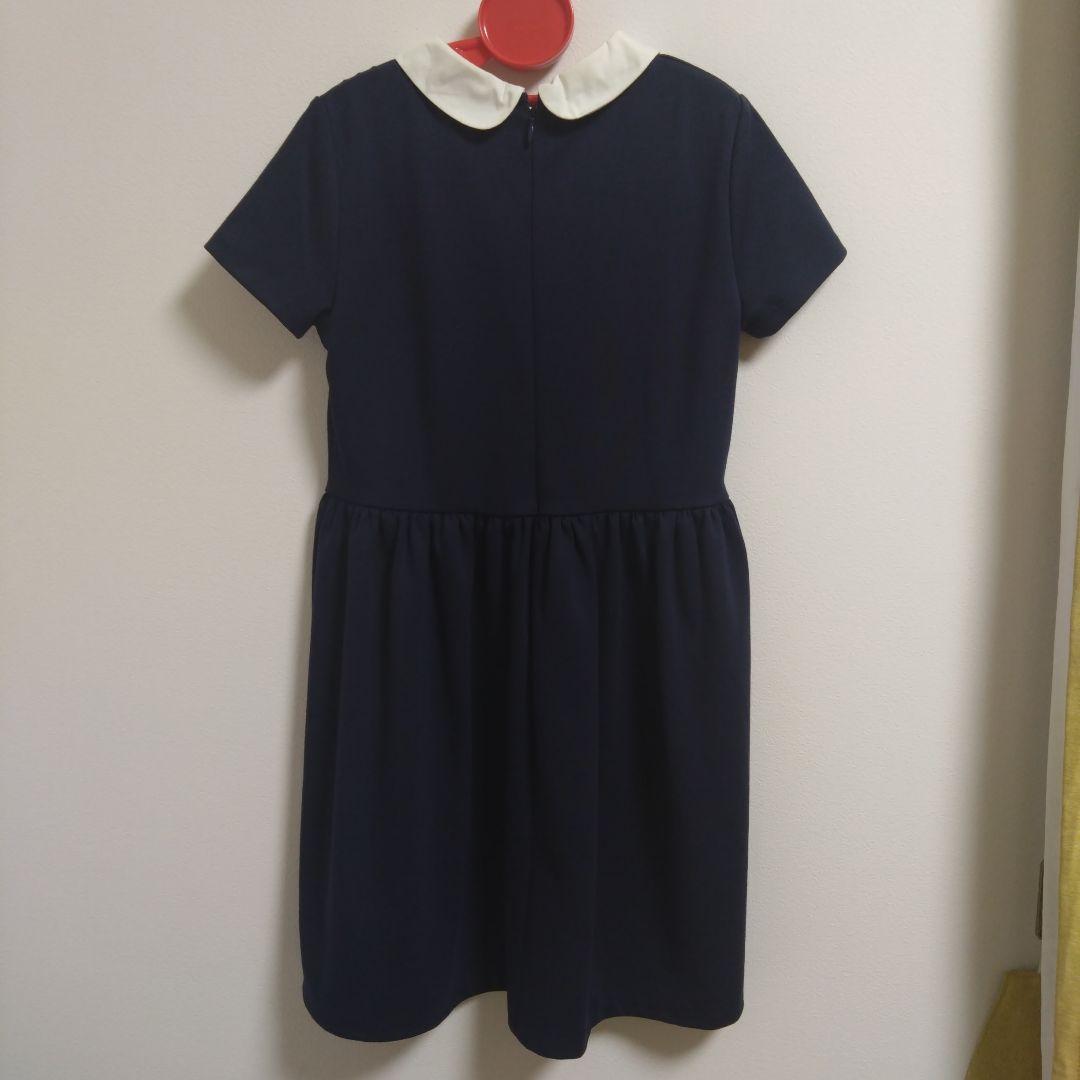 【美品】ラルフローレン　ワンピース　紺　白襟　お受験　発表会