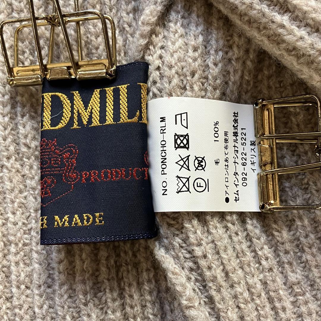 美品　五明祐子さんコラボ　TWEEDMILL ツイードミル　ニットポンチョ