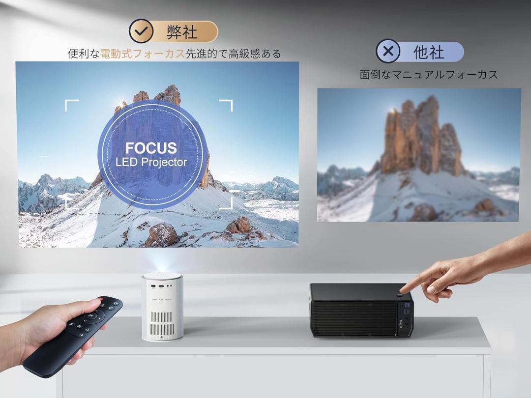 iFANR プロジェクター 小型 Bluetooth WiFi ホームシアター