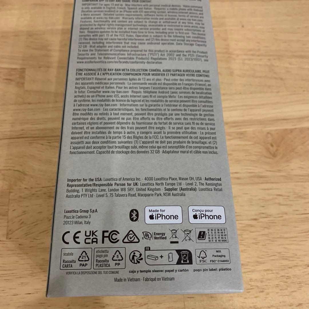 新品 Ray-Ban Meta Wayfarer サングラス レイバン メタ 新品 Ray-Ban Meta Wayfarer サングラス レイバン メタ