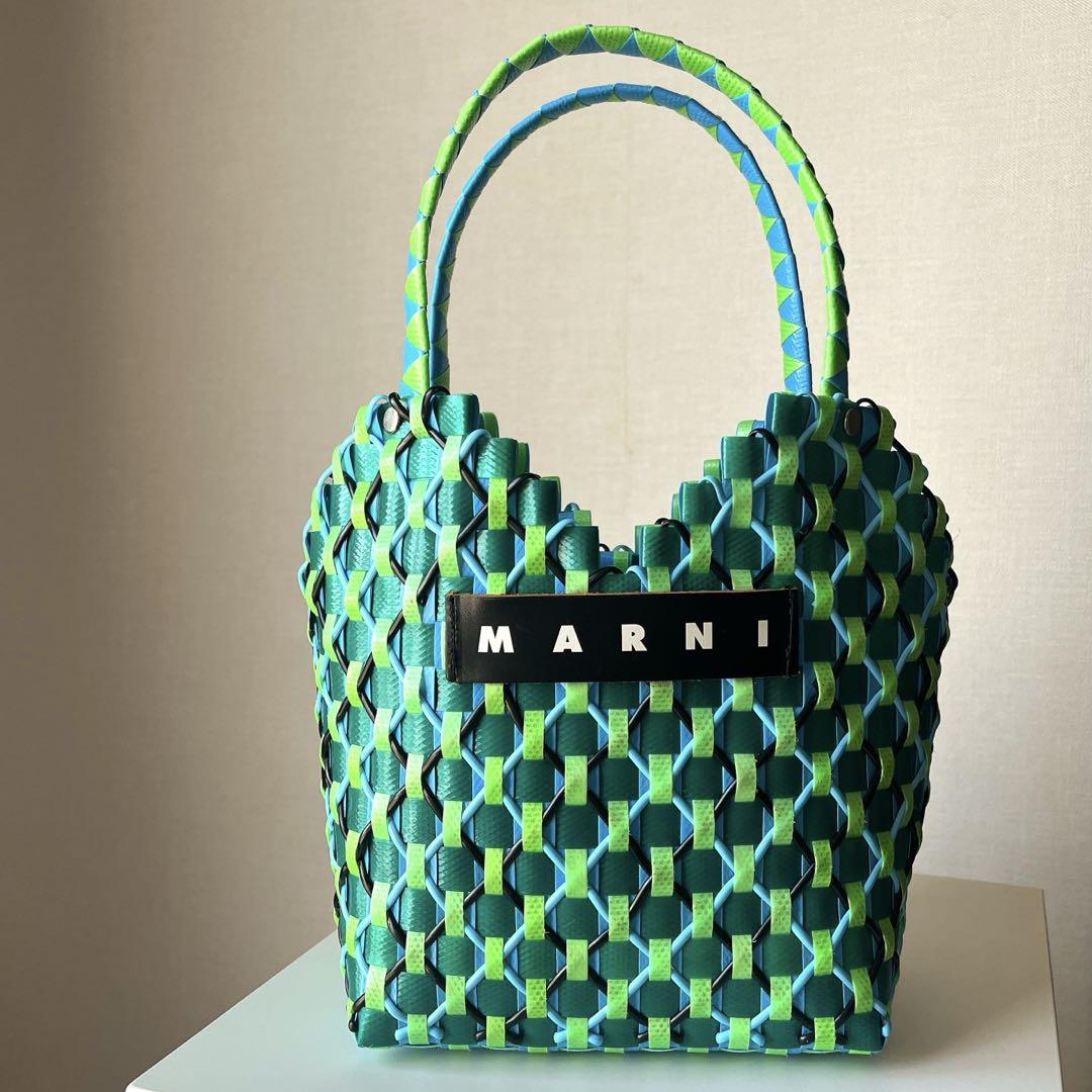 MARNI 黄緑 かごバッグ 保存袋付き マルニ カゴバッグ タグ有り・保存袋付き - メルカリ
