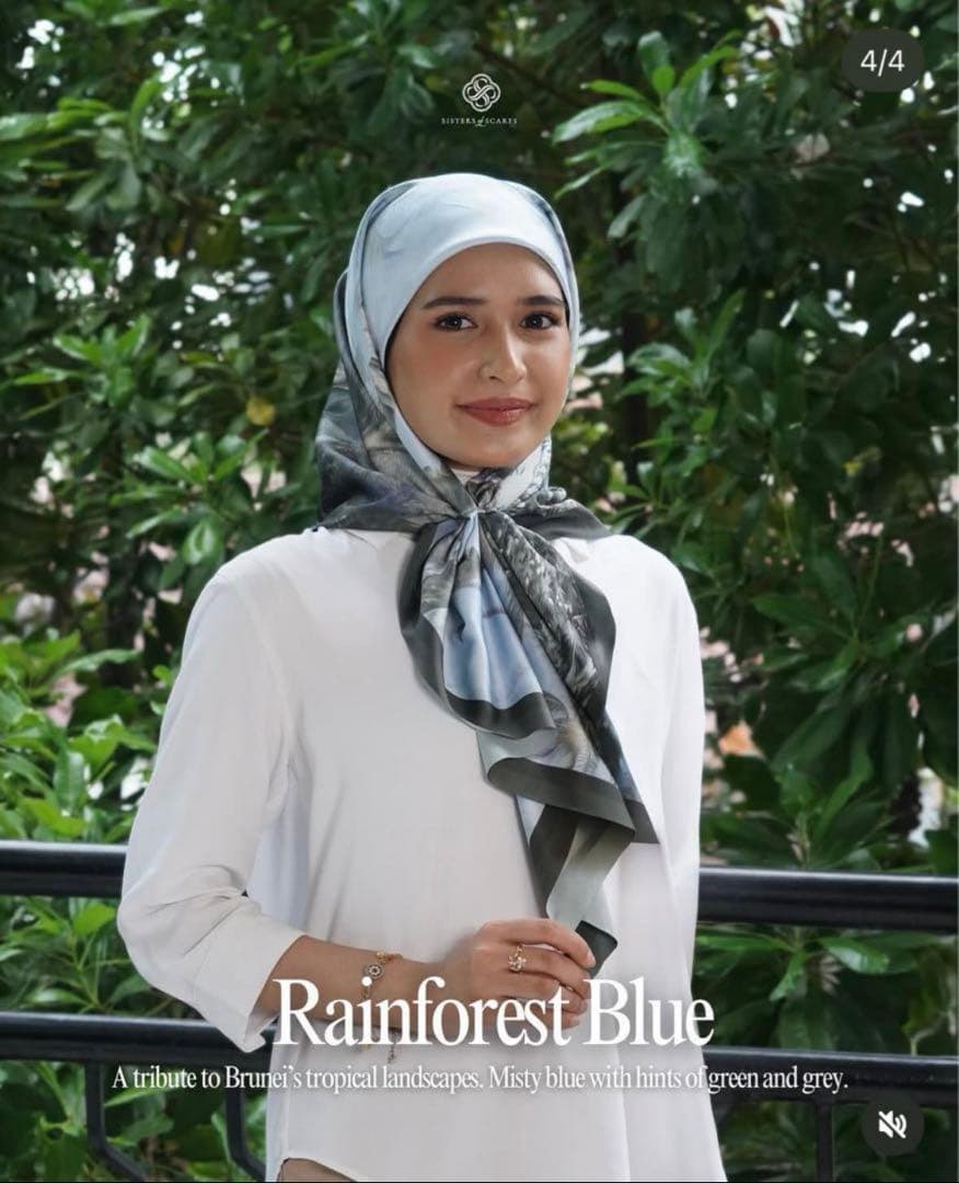 大阪　関西万博　ブルネイパビリオン　スカーフ　フルカラー　EXPO 2025 大阪 関西万博 ブルネイパビリオン シルクスカーフ フルカラー