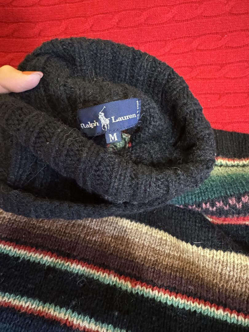 Ralph Lauren マルチカラー タートルネックセーター M